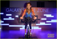 [MQ tag] Jamie Chung - hosts a pop-up Flywheel spin class at the Samsung Studio in LA 5/28/15
