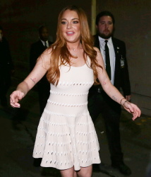 Lindsay Lohan - arriving to 'Jimmy Kimmel Live!' in Hollywood, February 3, 2015 - 39xHQ QpuJ3JAF
