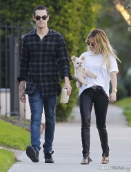 Ashley Tisdale - Out for a stroll with Chris and Maui in Toluca Lake - February 8, 2015 (17xHQ) T5X1REYU
